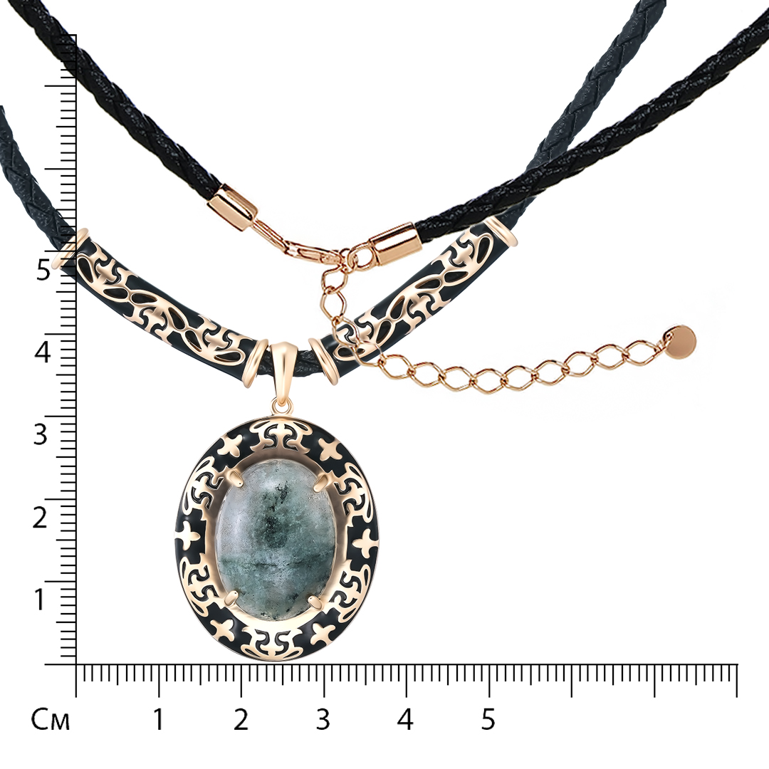 Серебряное колье с лабрадоритом