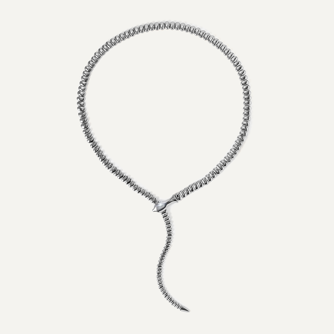 Серебряное колье "Змея"