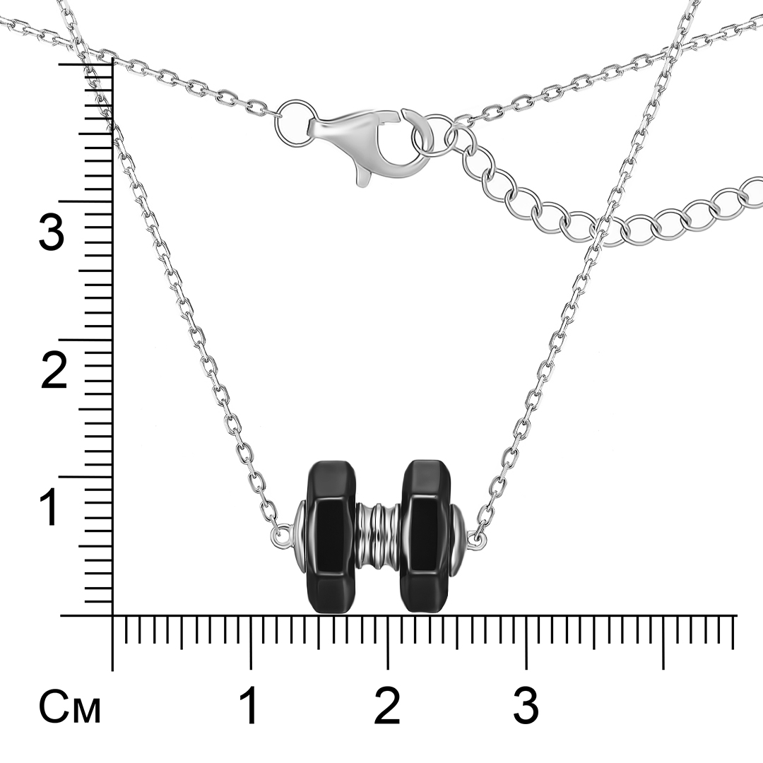 Серебряное колье с керамикой