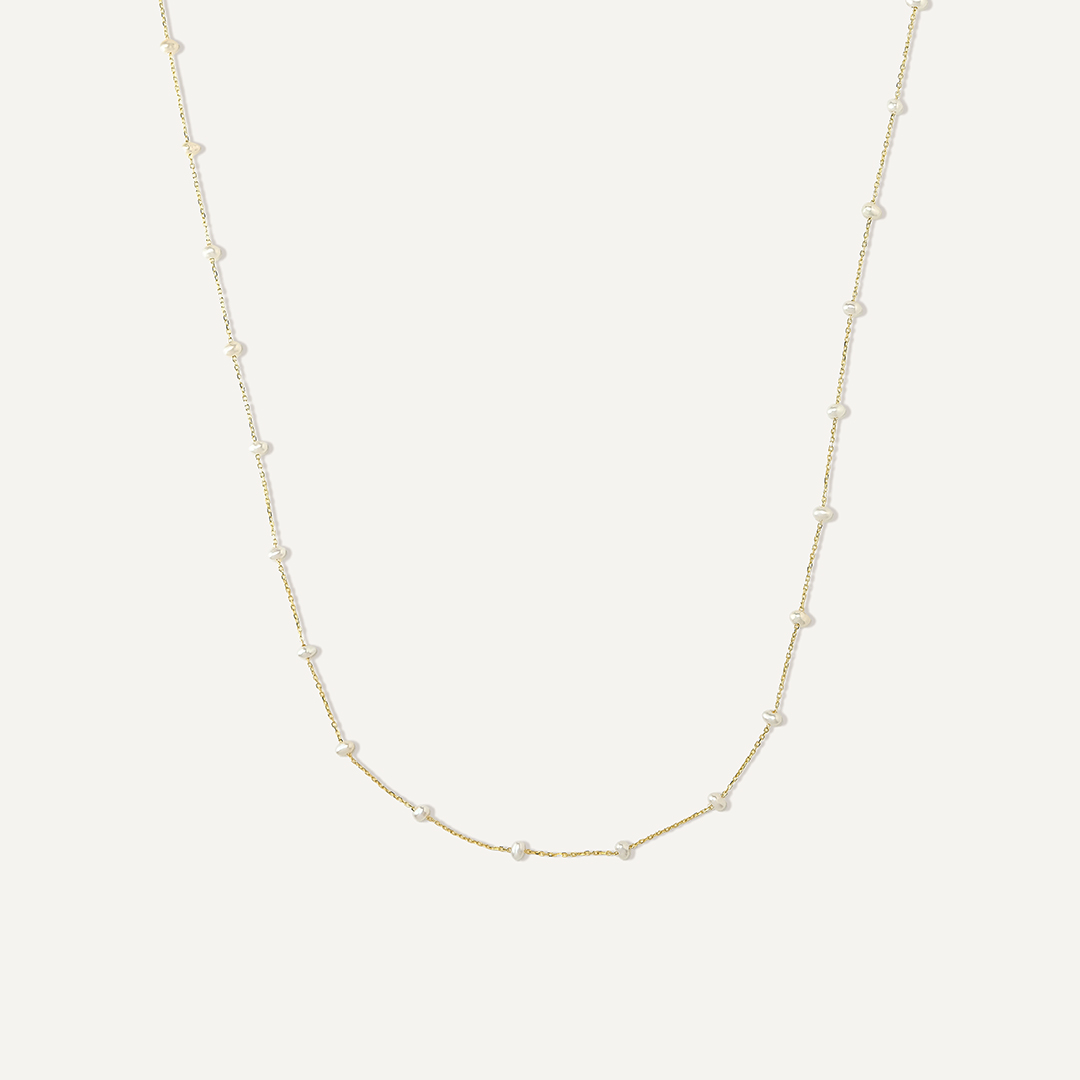 Серебряное колье с жемчугом