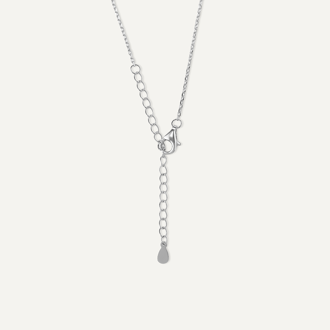 Серебряное колье с кристаллом Сваровски "Сердце"