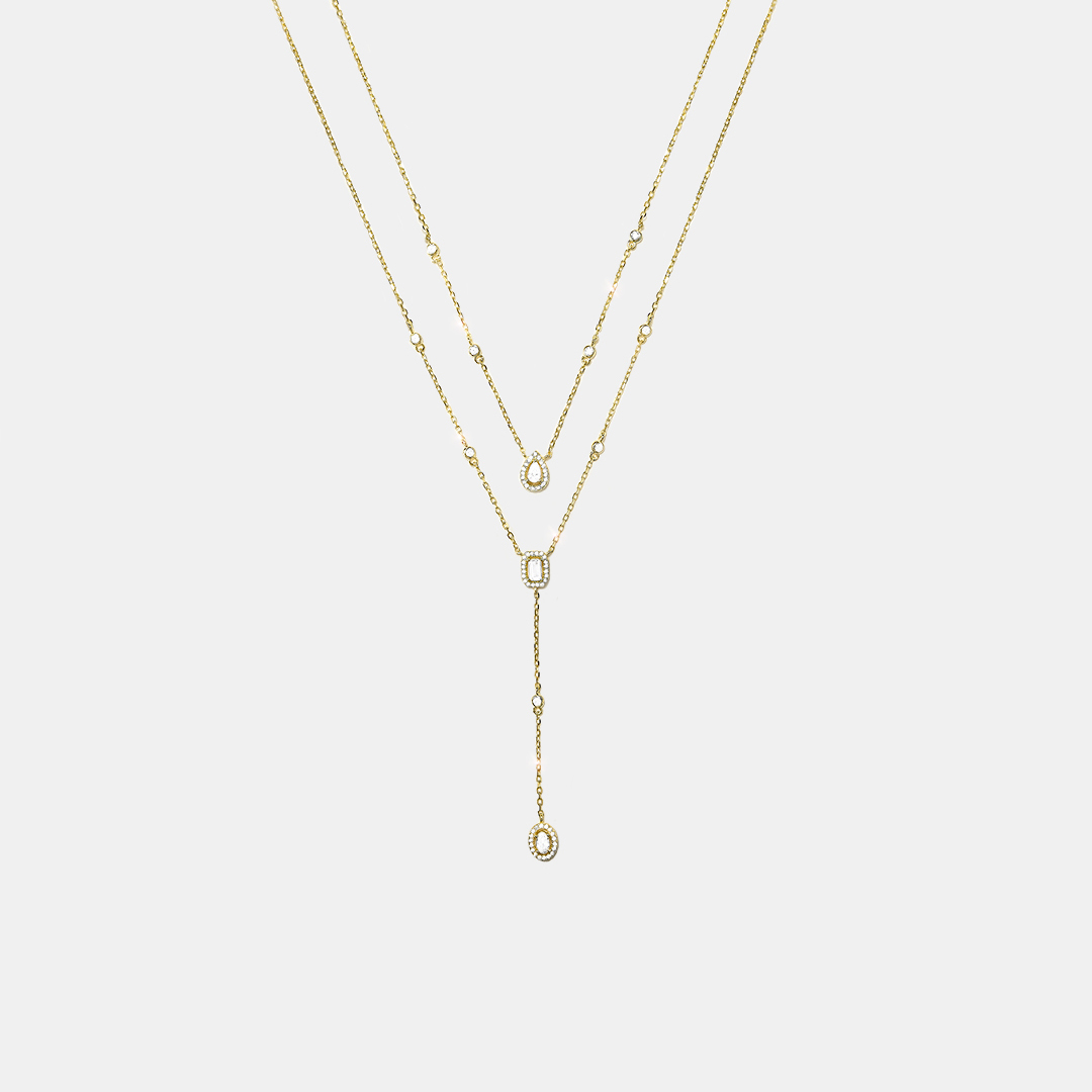 Серебряное колье 925 пробы; вставки 69 Куб. Цирконий бесцв. 2,3ct;