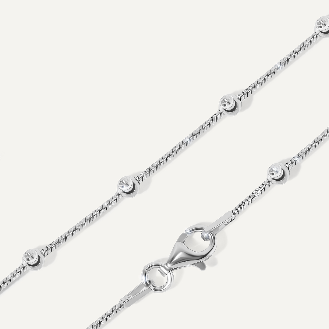 Серебряная цепь плетение "Снейк"