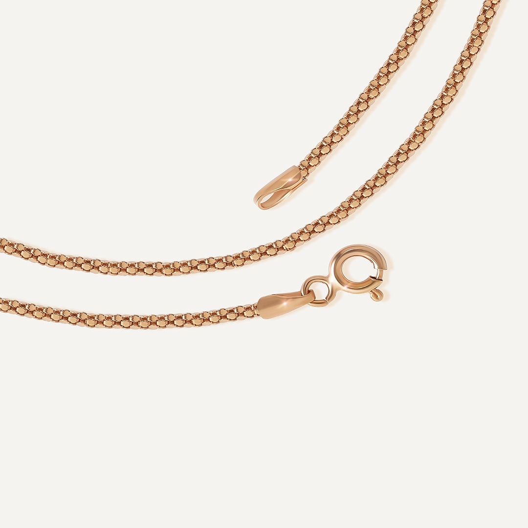 Серебряная цепь плетение "Попкорн"