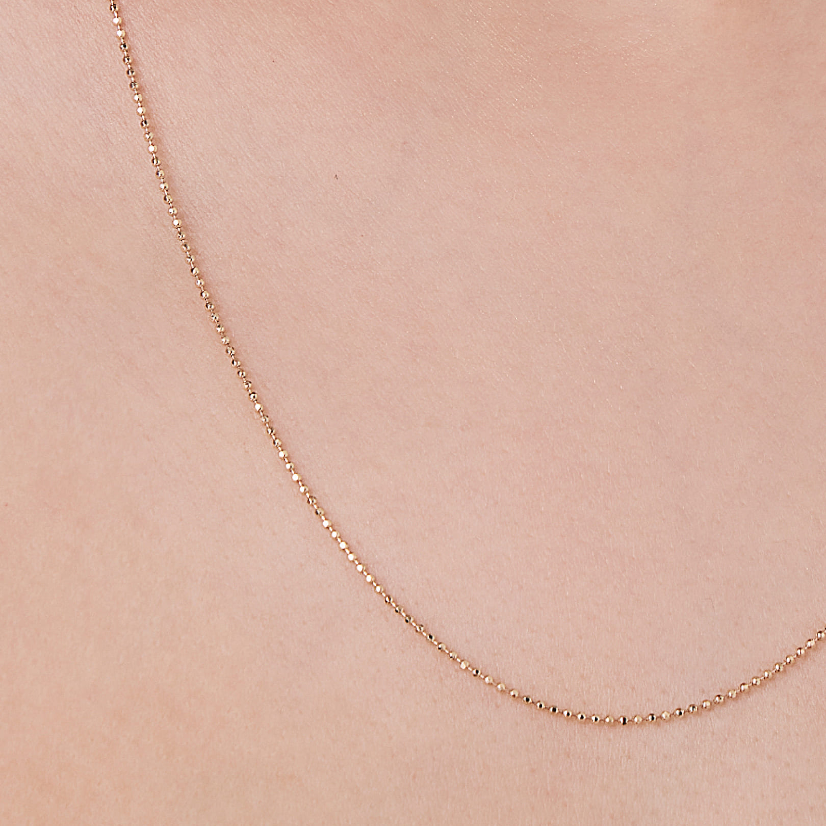 Цепь из желтого золота плетение "Перлина"