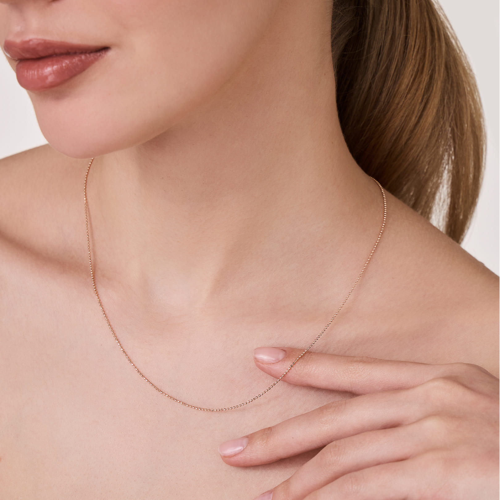 Цепь из золота плетение "Перлина"