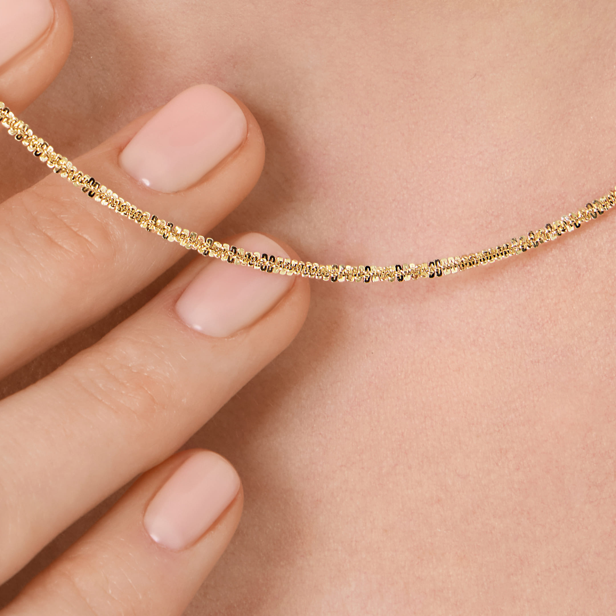 Цепь из желтого золота плетение "Крис-Крос"