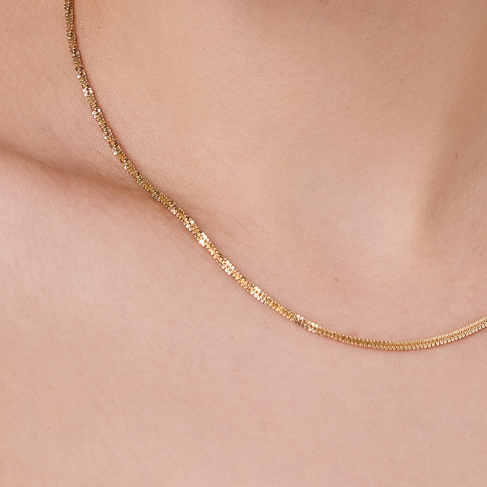 Цепь из желтого золота плетение "Крис-Крос"