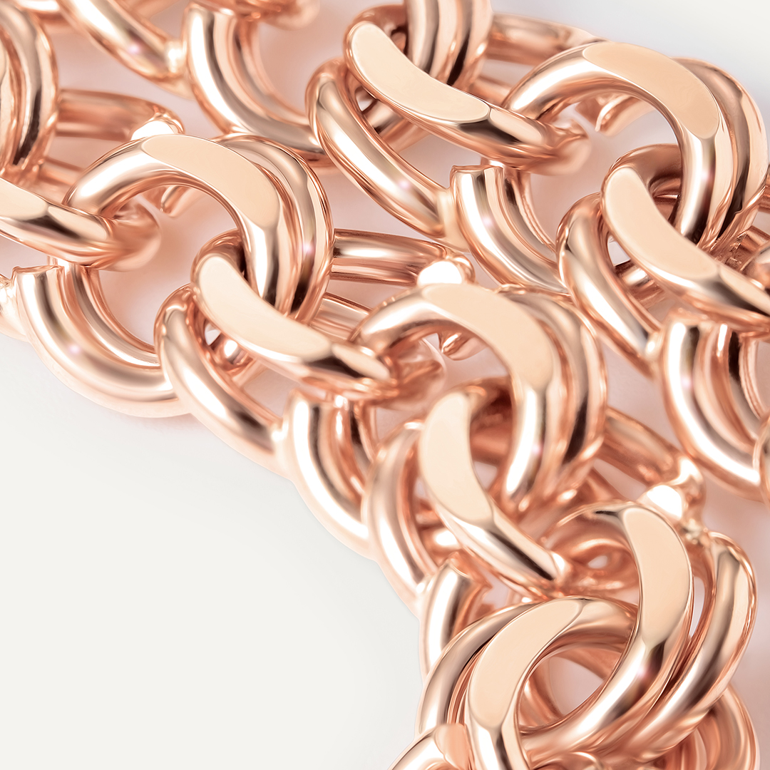 Цепь из золота плетение "Бисмарк"