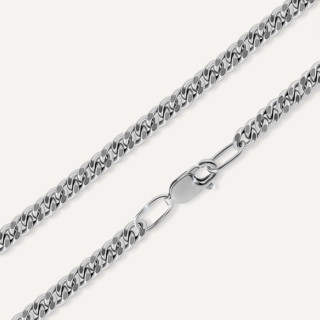 Серебряная цепь плетение "Панцирное"