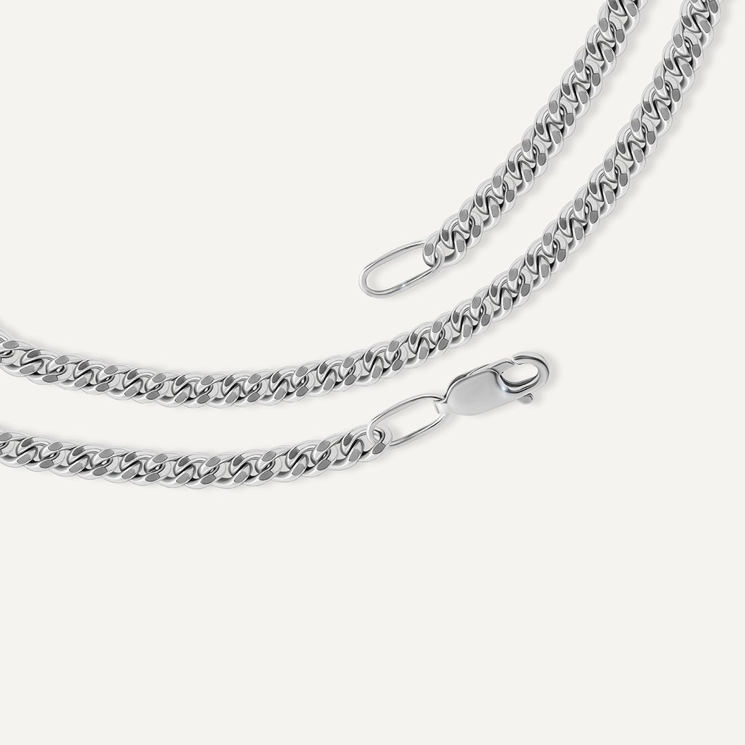 Серебряная цепь плетение "Панцирное"