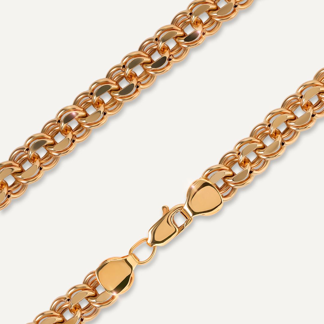 Цепь из золота плетение "Бисмарк"