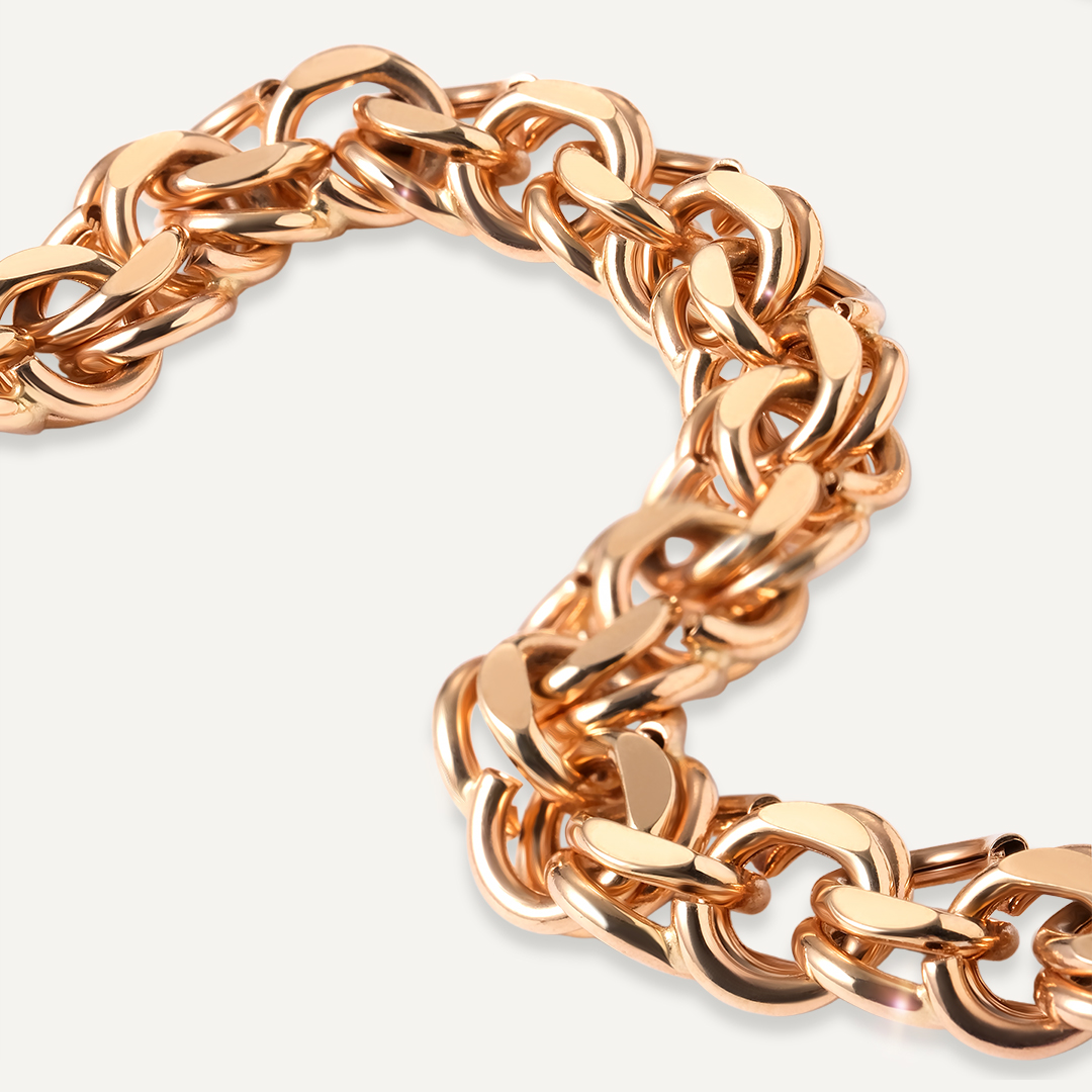 Цепь из золота плетение "Бисмарк"