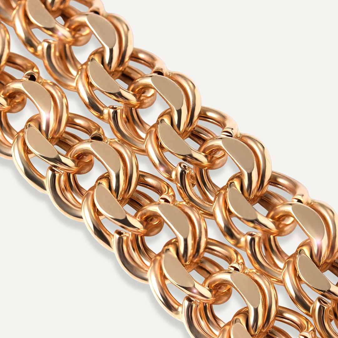 Цепь из золота плетение "Бисмарк"