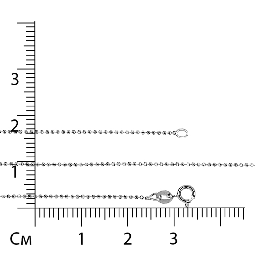 Серебряная цепь плетение "Перлина"