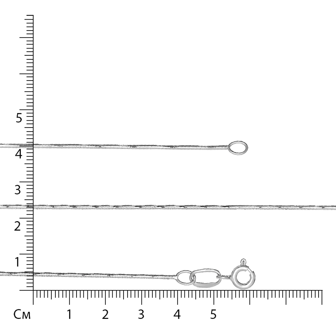 Цепь из белого золота плетение "Снейк"