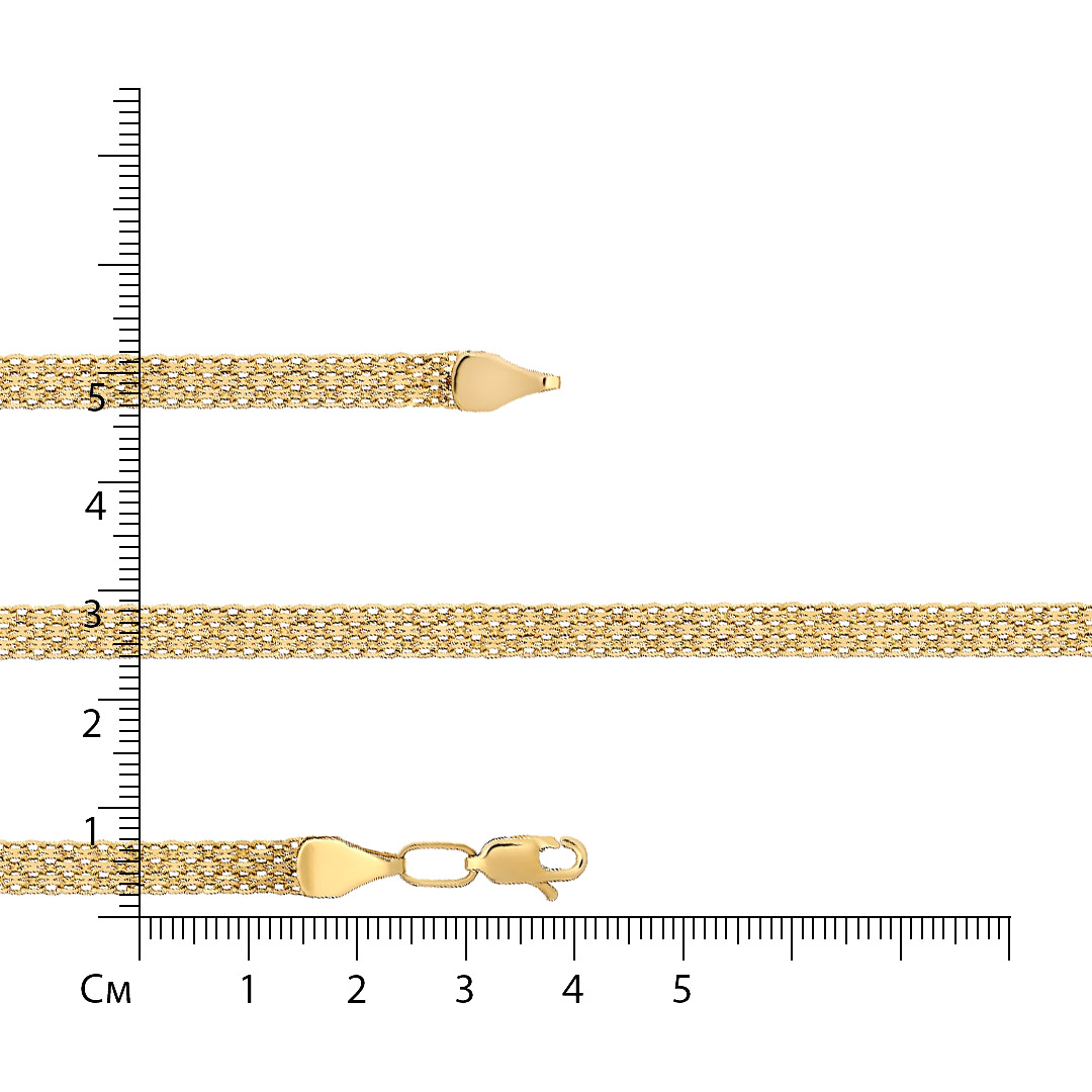 Цепь из золота плетение "Двойной Бисмарк"
