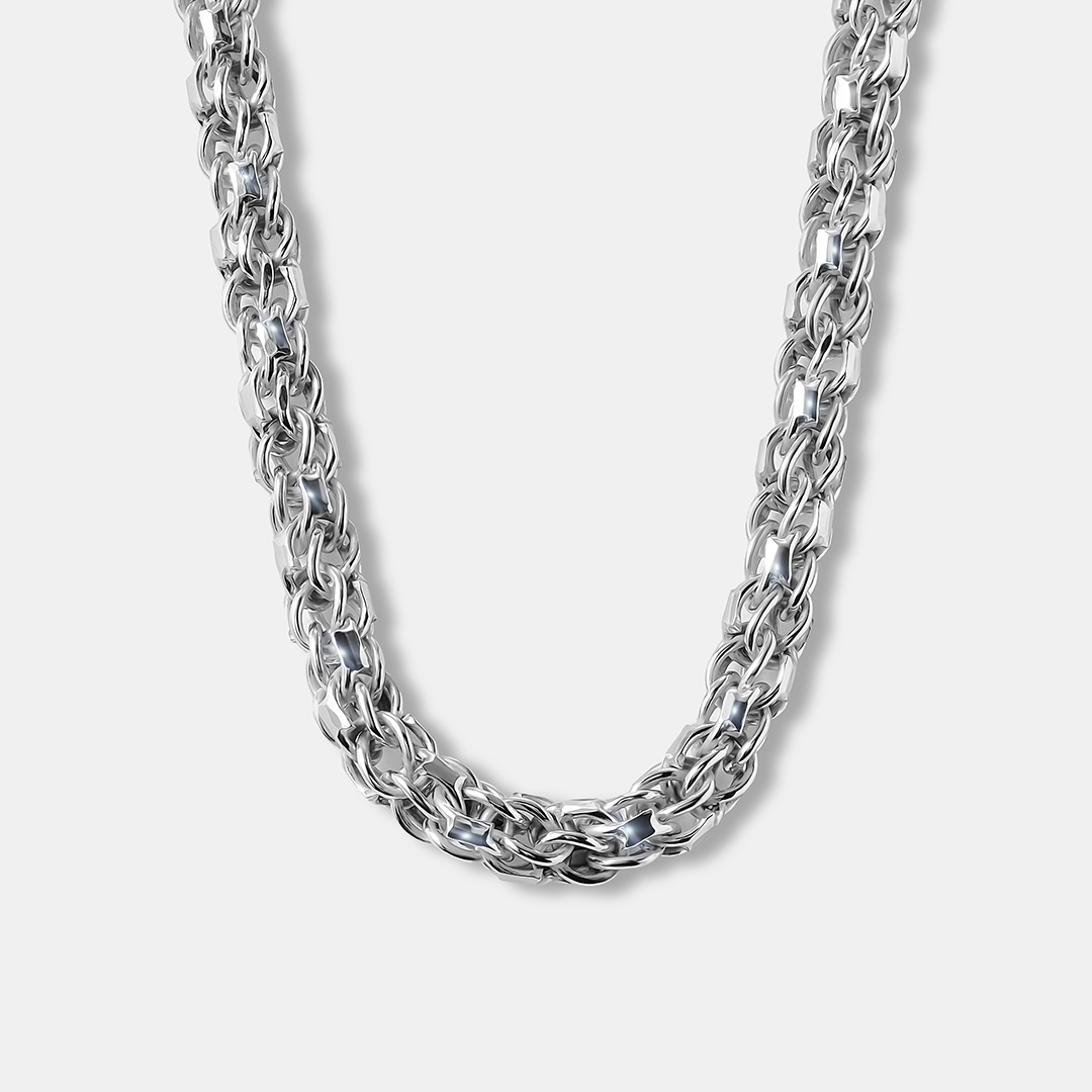 Серебряная цепь плетение "Анаконда"