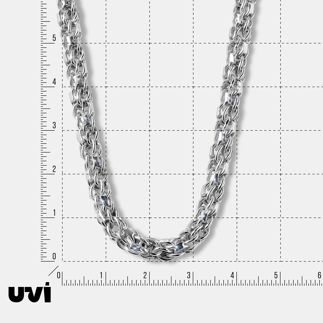 Серебряная цепь плетение "Анаконда"