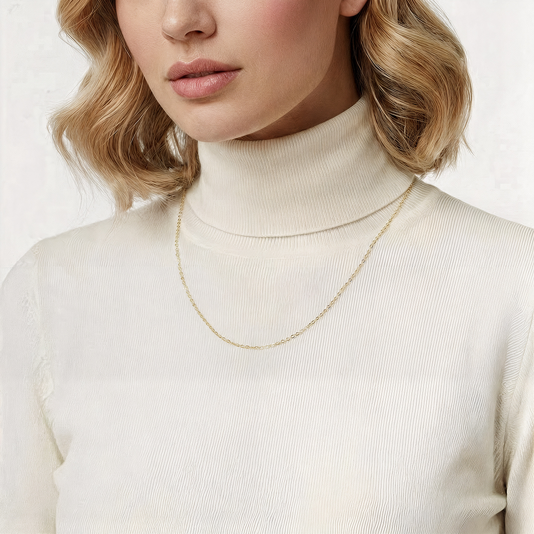 Цепь из желтого золота плетение "Якорное"