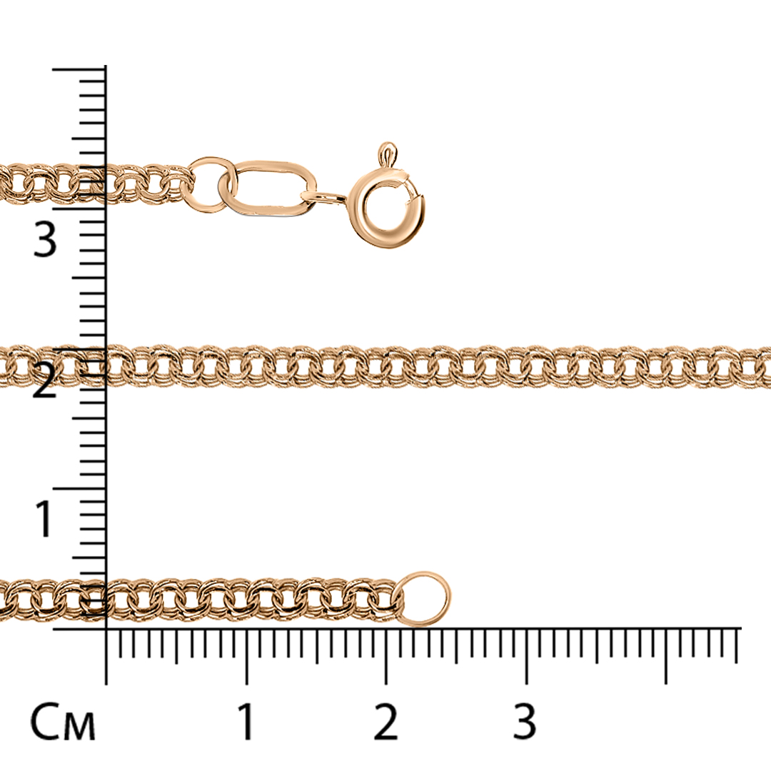 Цепь из золота плетение "Бисмарк"