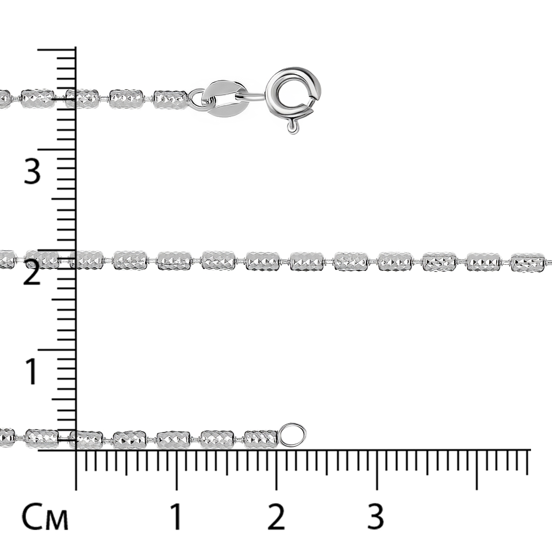 Серебряная цепь плетение "Бочонок"