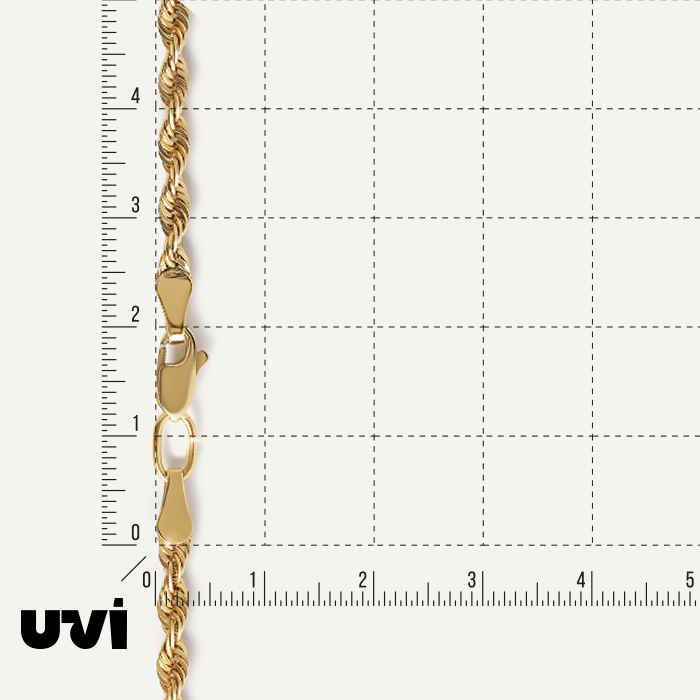 Цепь из желтого золота плетение "Веревка"