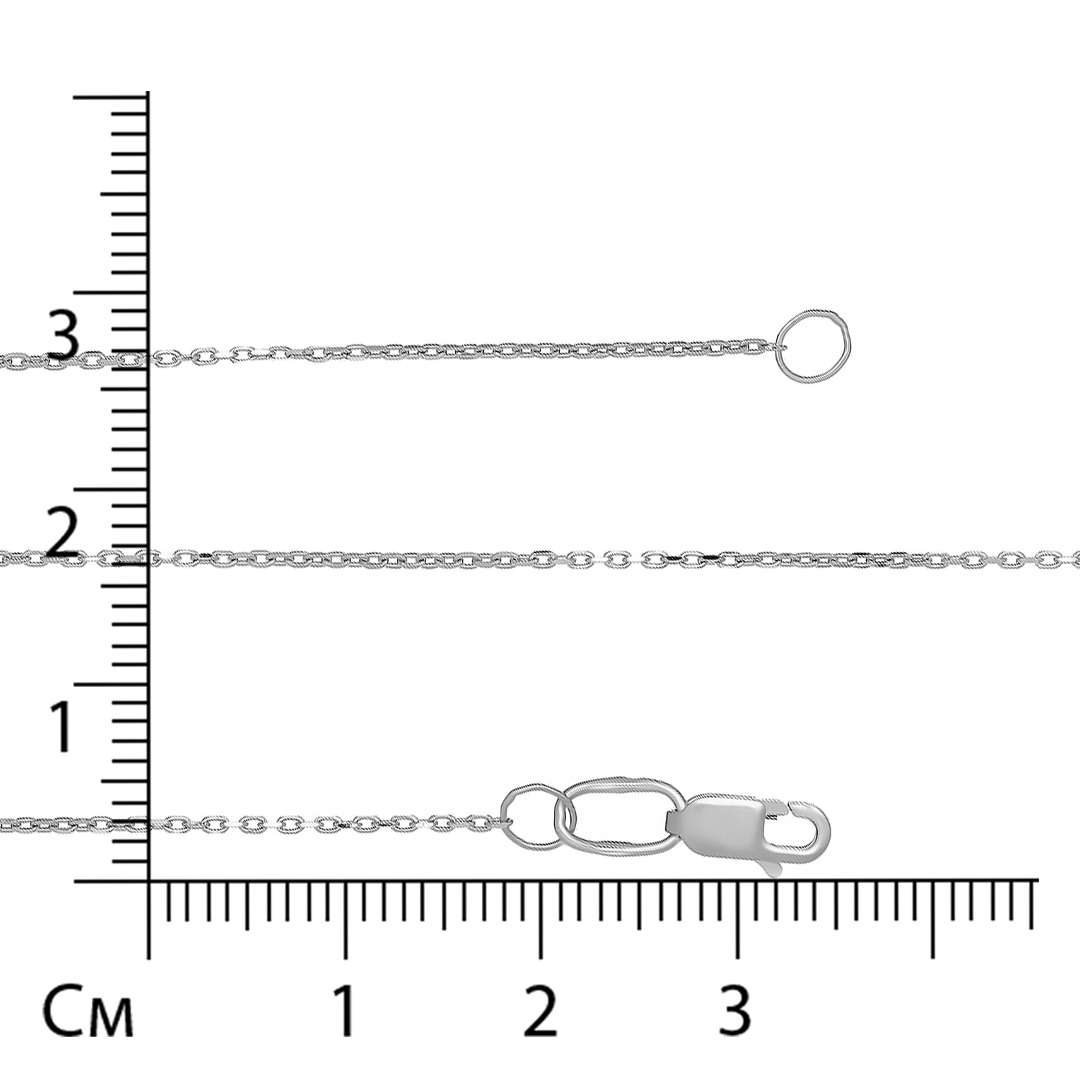 Цепь из белого золота плетение "Якорное"