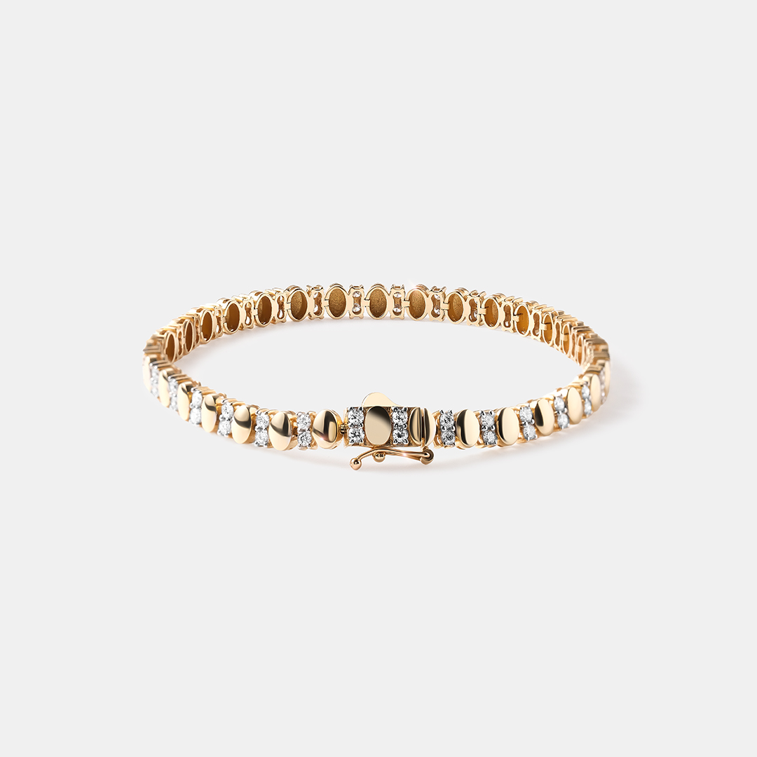 Браслет из желтого золота с бриллиантами