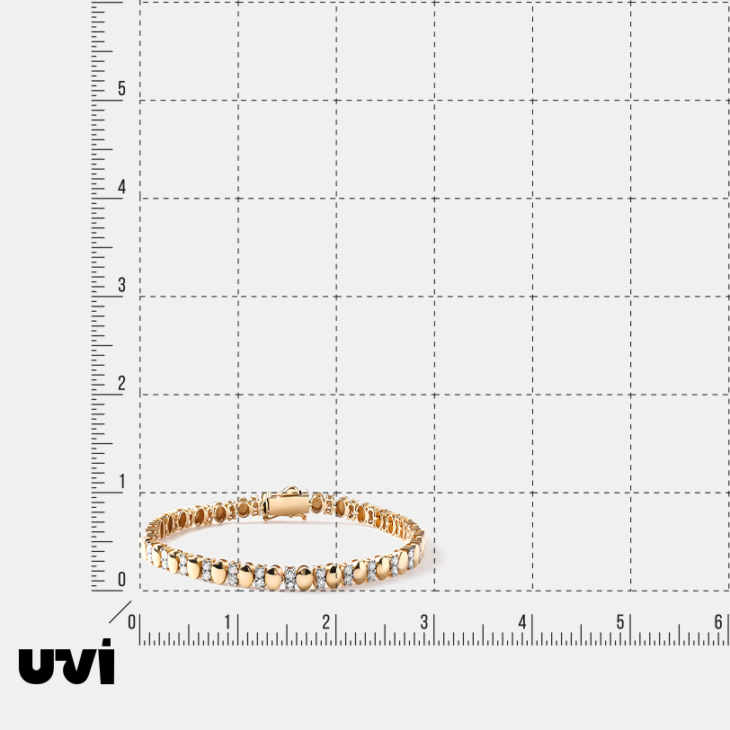 Браслет из желтого золота с бриллиантами
