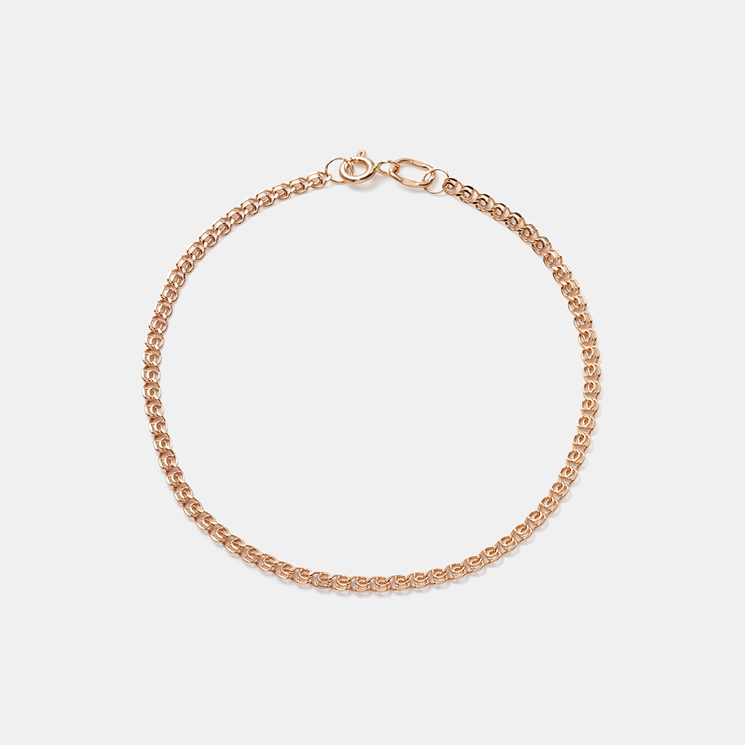 Браслет из золота плетение "Лав"