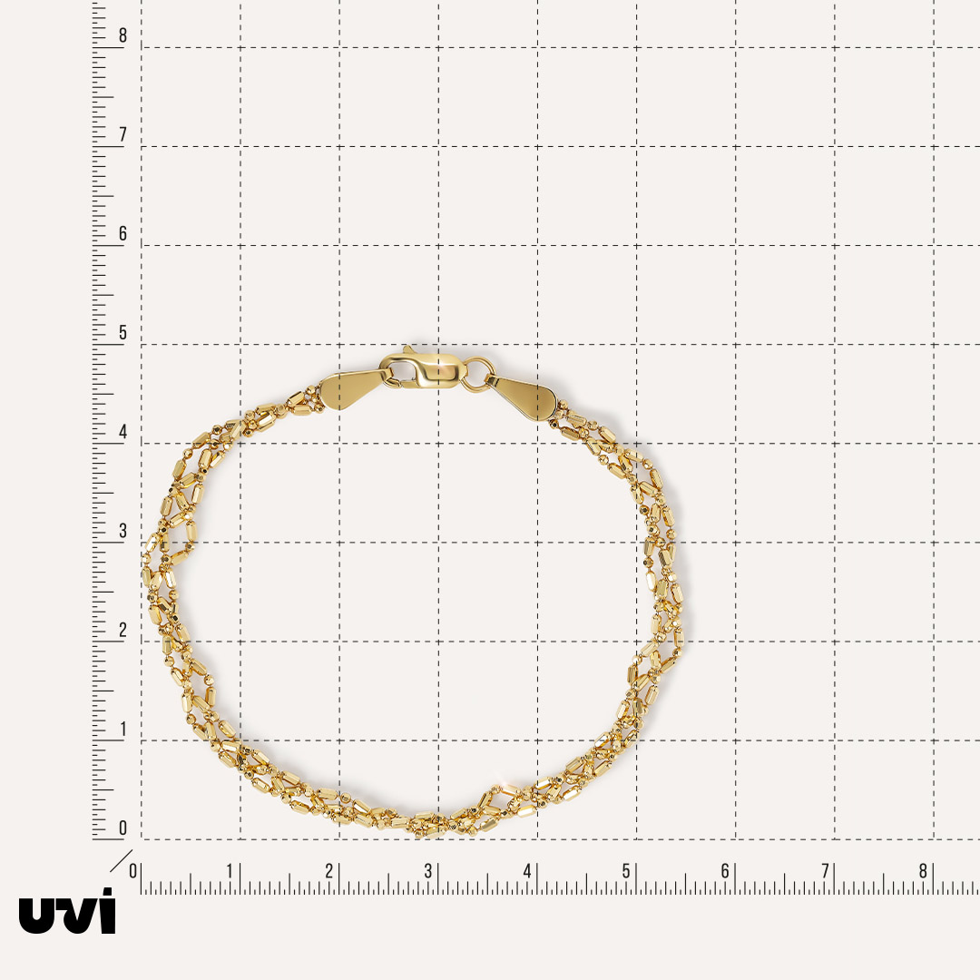 Браслет из желтого золота плетение "Фантазийное"