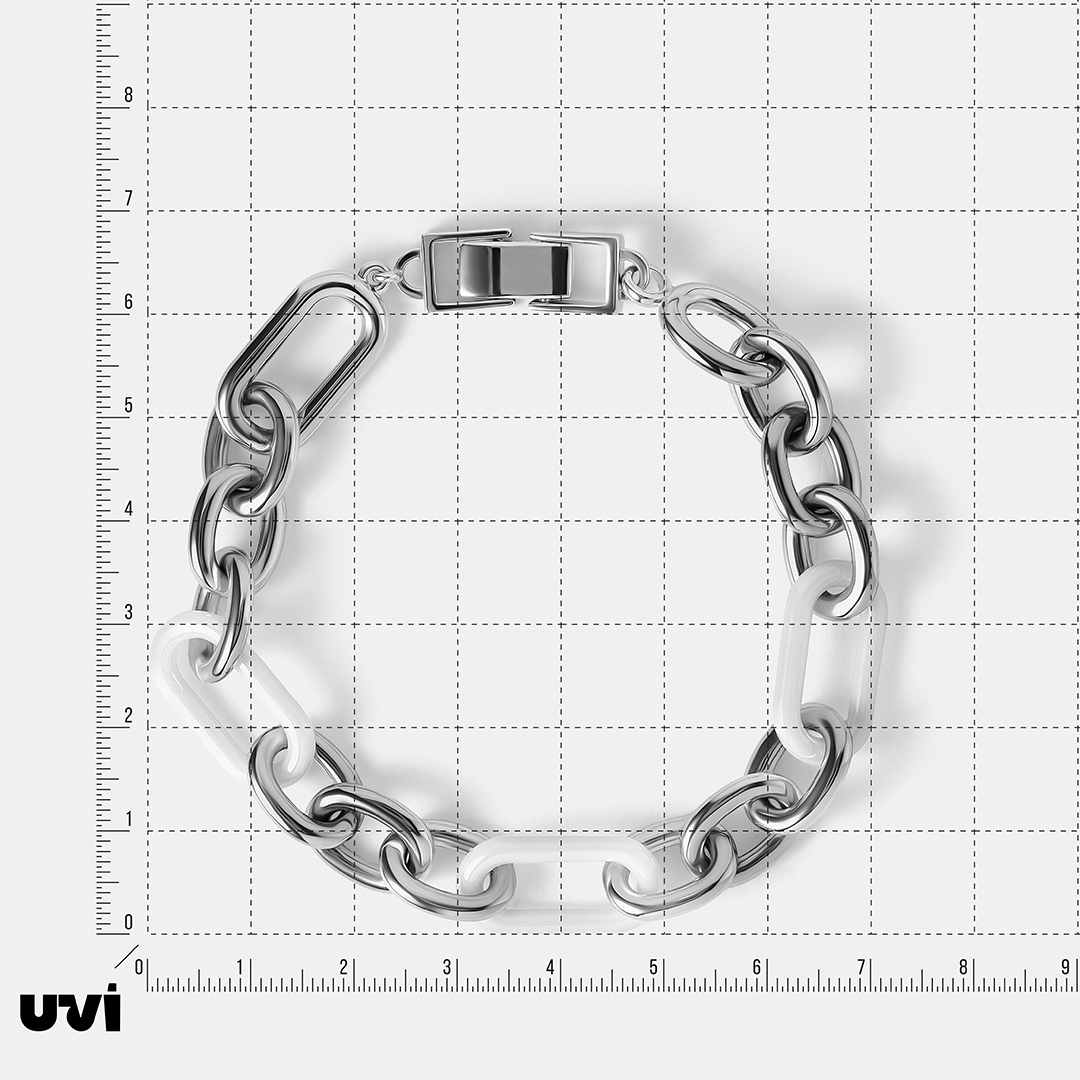 Серебряный браслет с керамикой