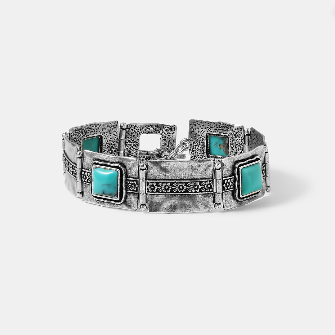 Серебряный браслет с бирюзой