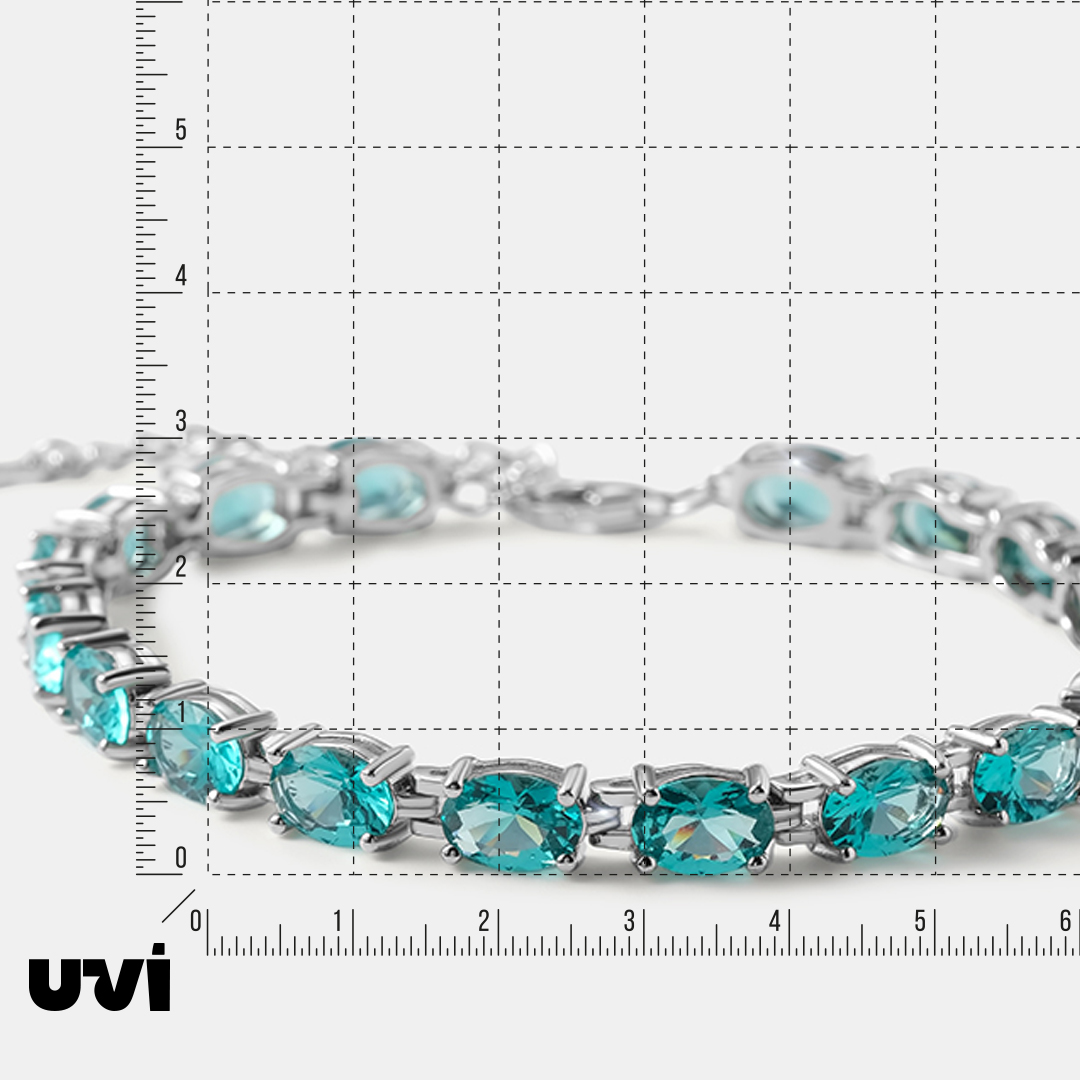 Серебряный браслет с зеленой шпинелью