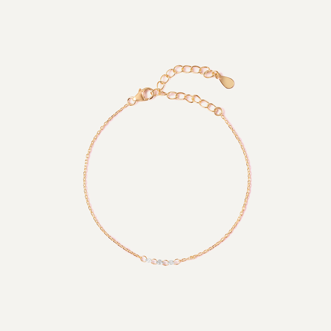 Серебряный браслет с выращенными бриллиантами