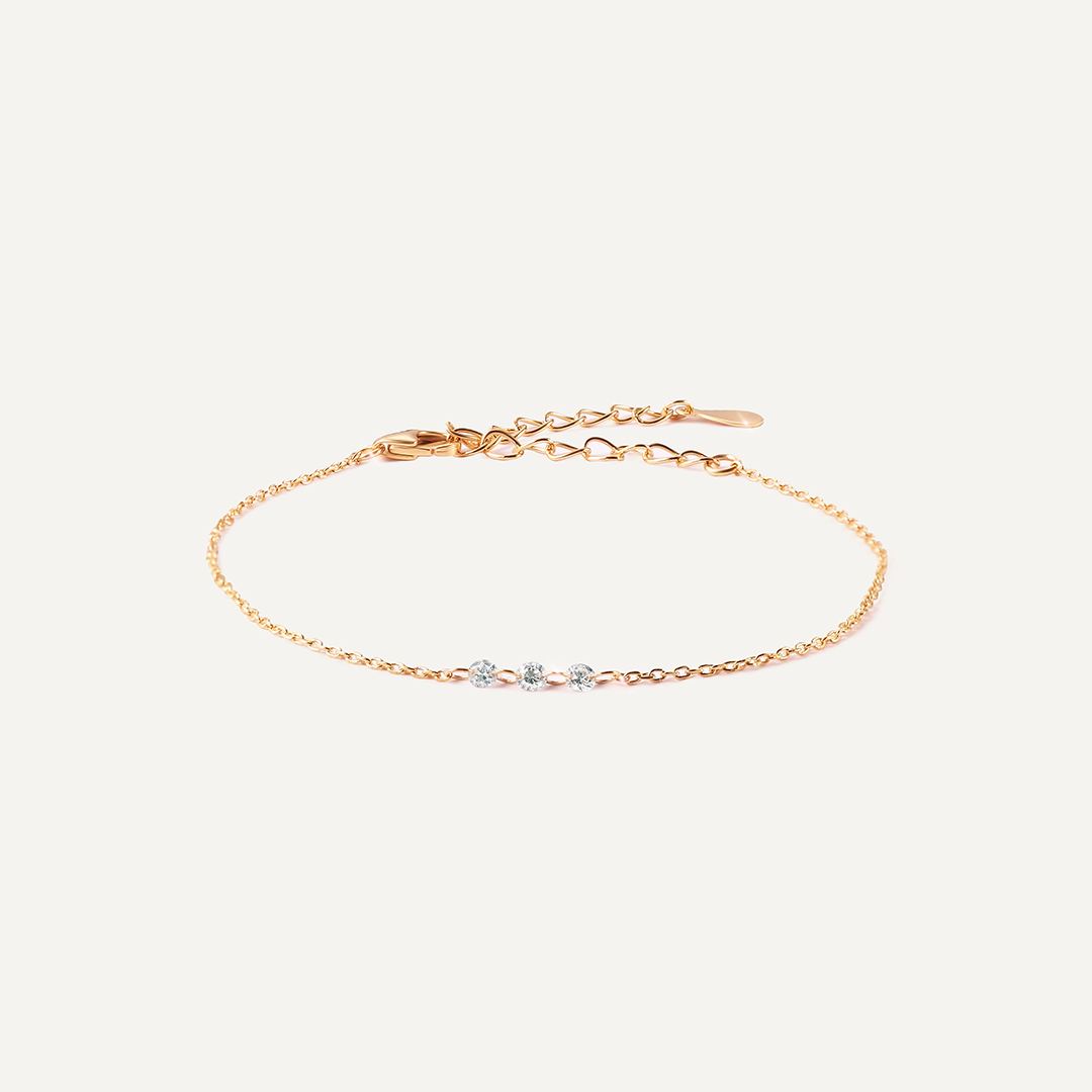 Серебряный браслет с выращенными бриллиантами