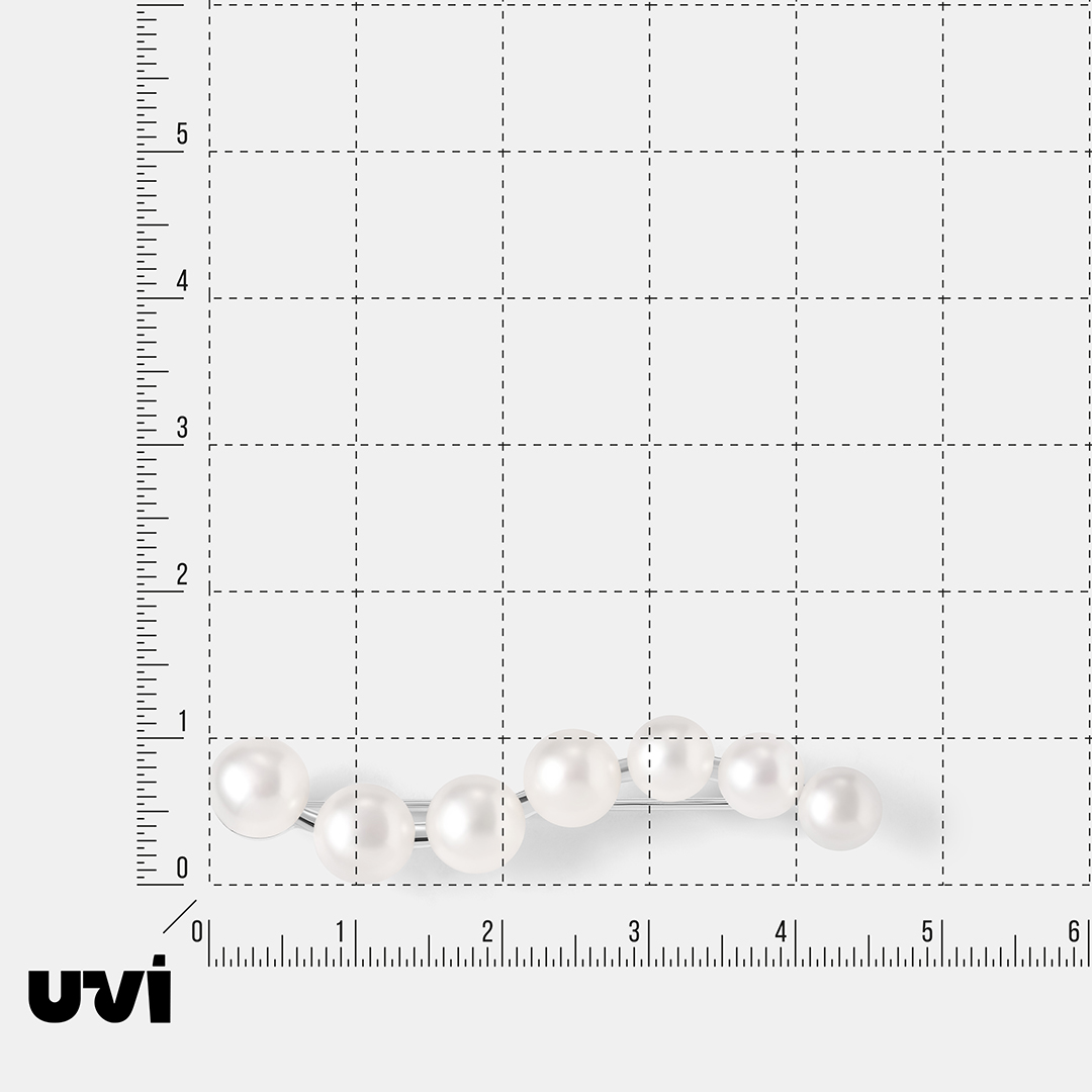 Серебряная брошь с жемчугом