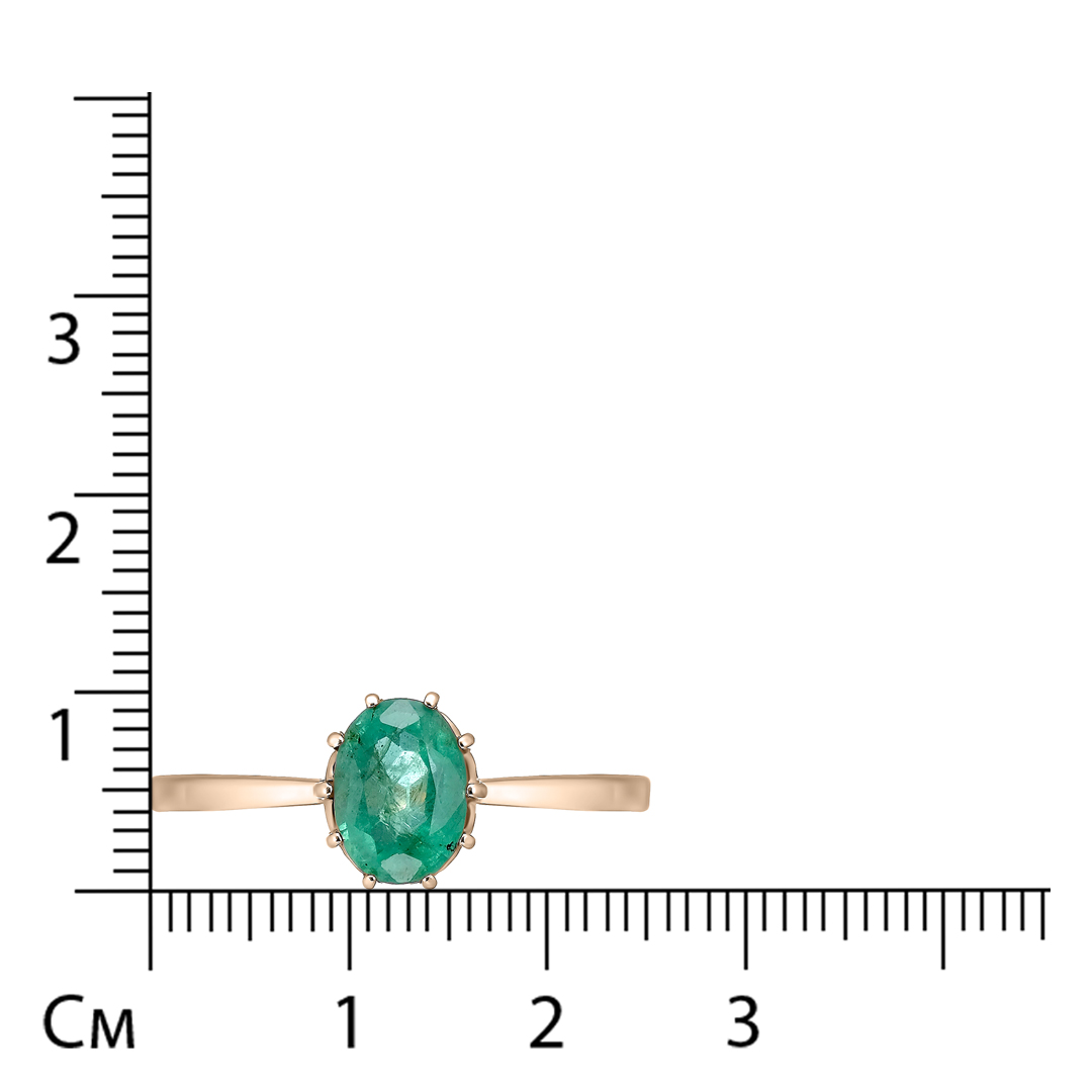 Кольцо из золота с изумрудом