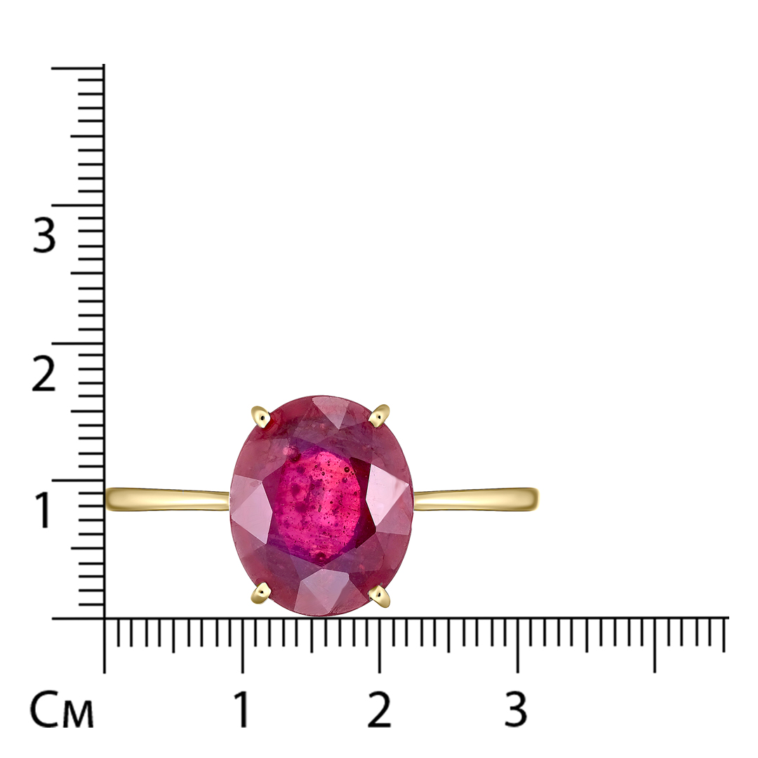 Кольцо из желтого золота с рубином