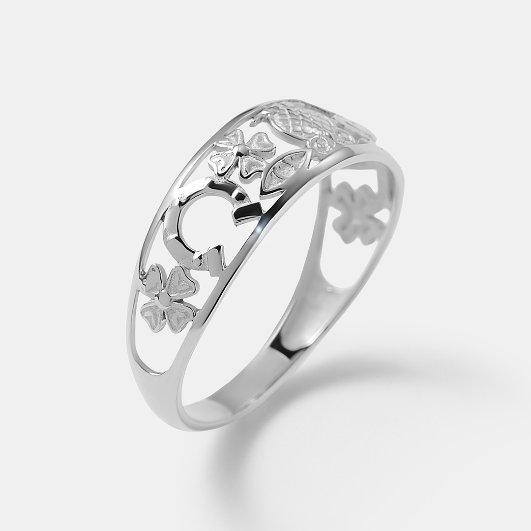 Кольцо из золота с изумрудами