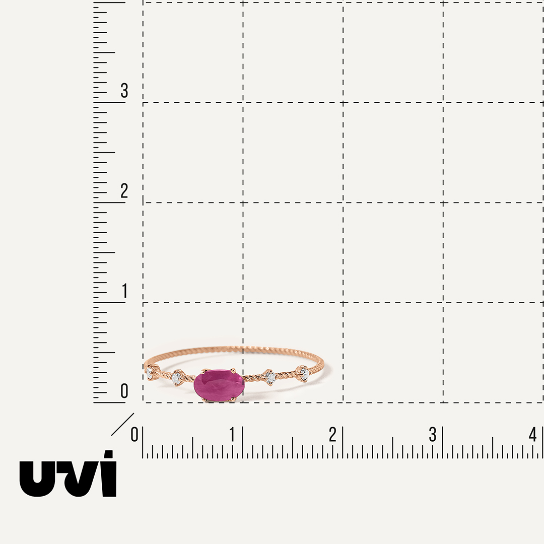 Кольцо из золота с рубином