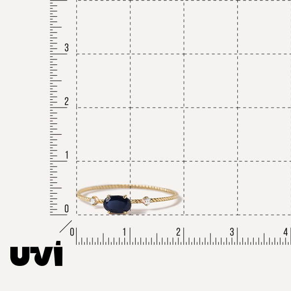 Кольцо из желтого золота с сапфиром