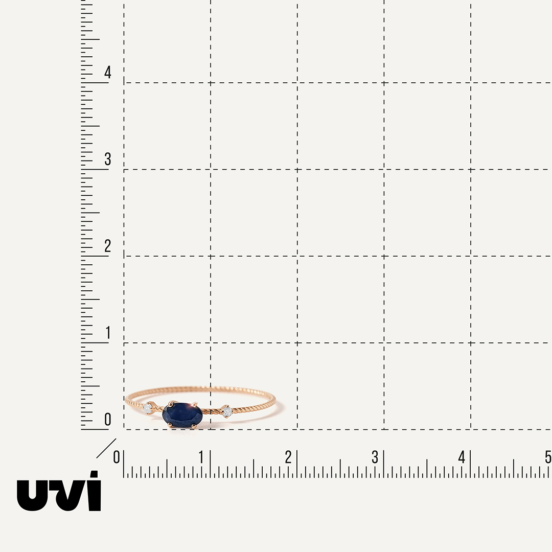 Кольцо из золота с сапфиром