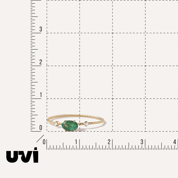 Кольцо из желтого золота с изумрудом