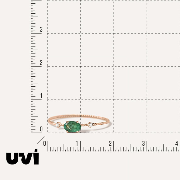 Кольцо из золота с изумрудом