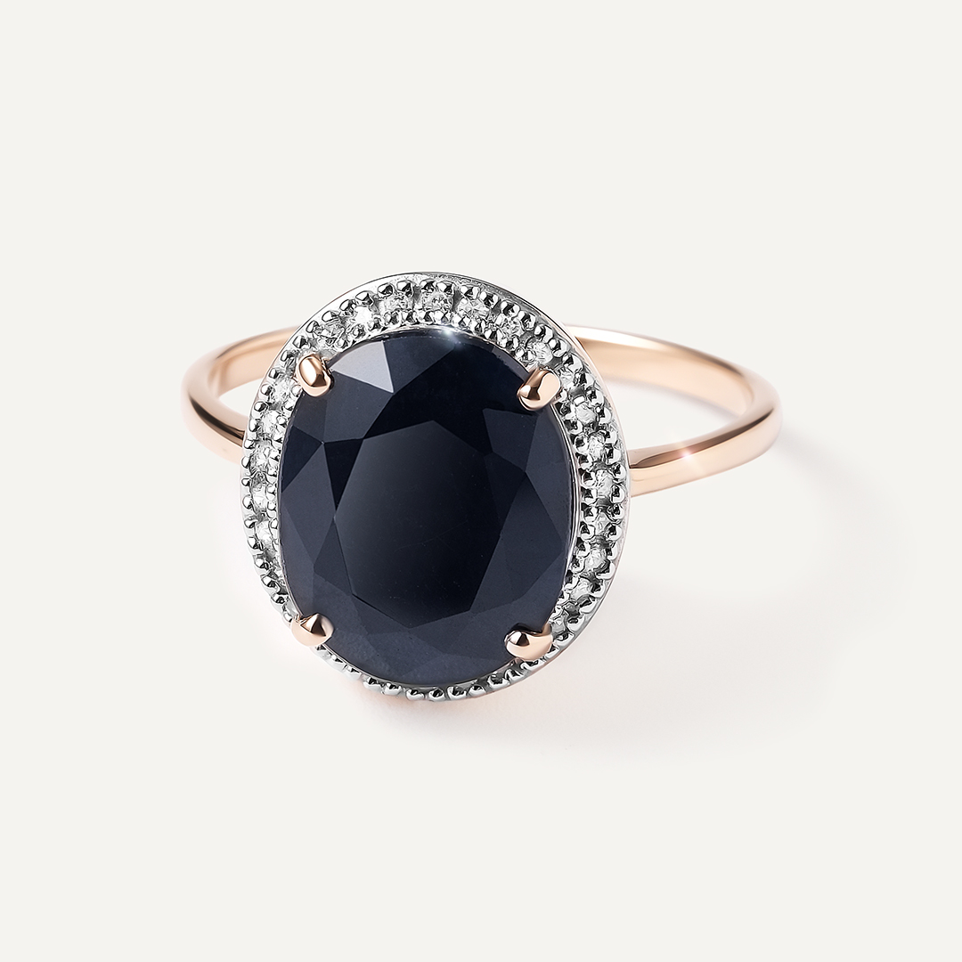 Кольцо из золота с сапфиром