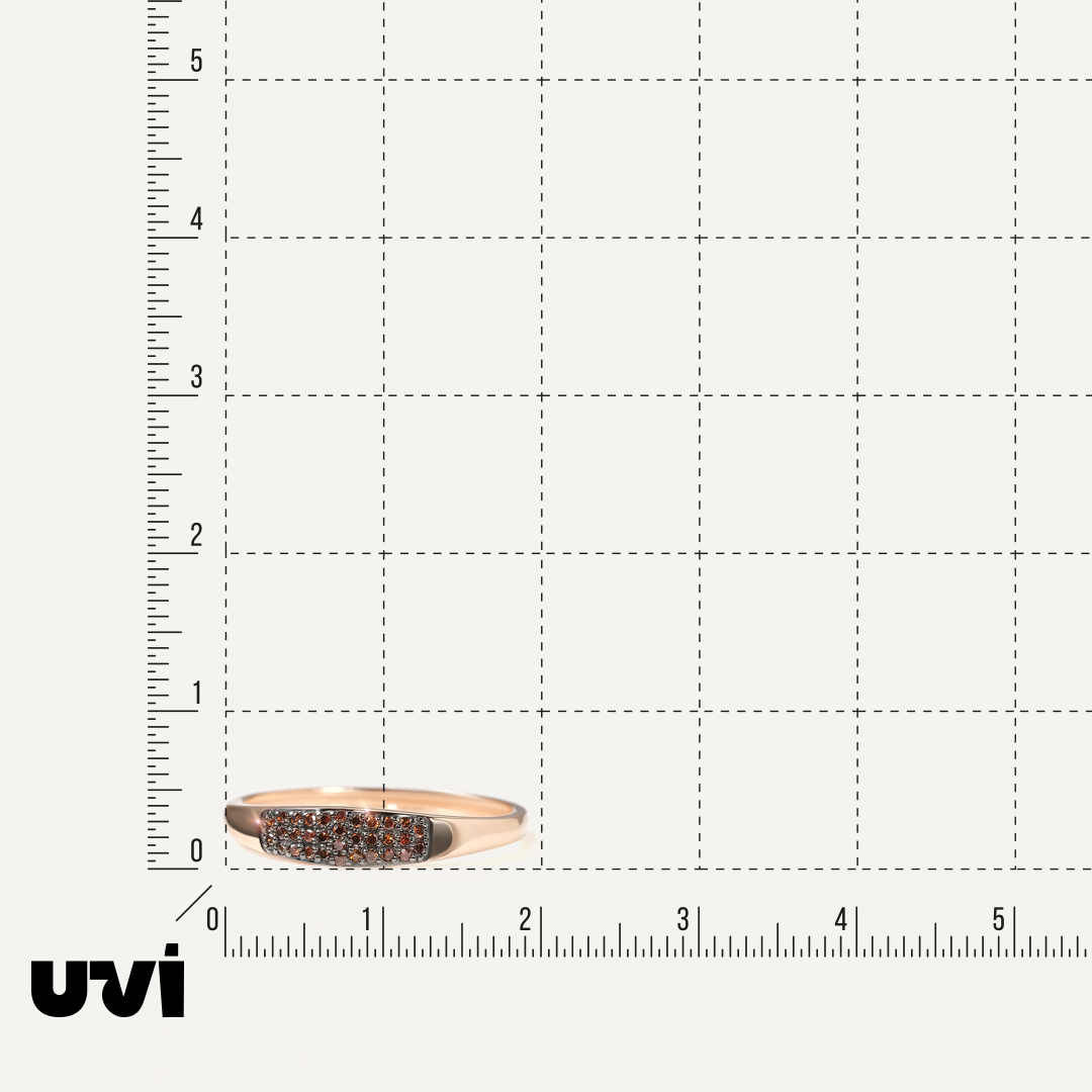 Кольцо из золота с оранжевыми бриллиантами