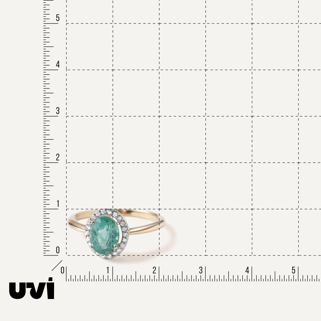 Кольцо из желтого золота с изумрудом