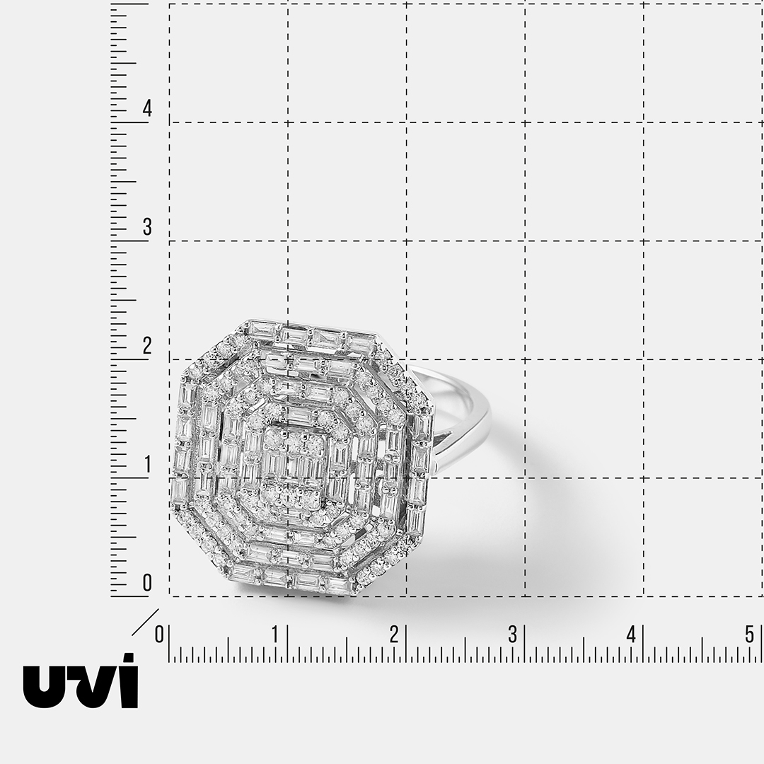 Кольцо из белого золота с бриллиантами
